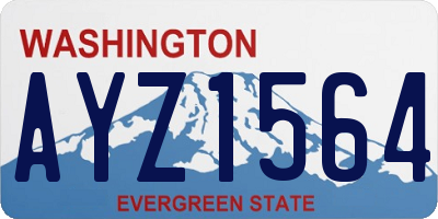 WA license plate AYZ1564