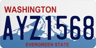 WA license plate AYZ1568