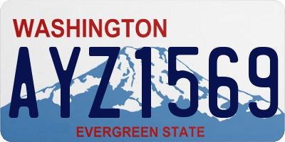 WA license plate AYZ1569