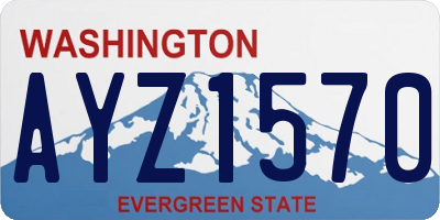 WA license plate AYZ1570