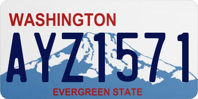 WA license plate AYZ1571