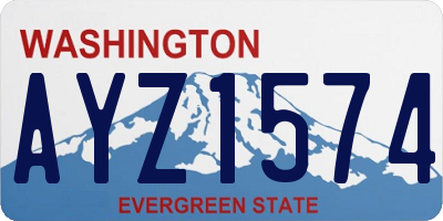 WA license plate AYZ1574