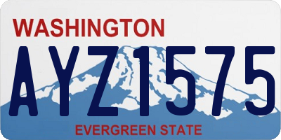 WA license plate AYZ1575