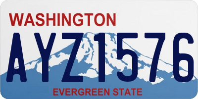 WA license plate AYZ1576