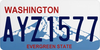 WA license plate AYZ1577