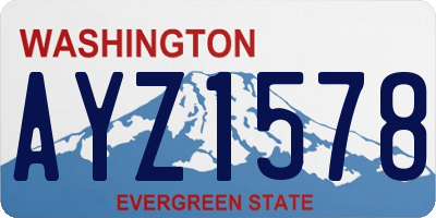 WA license plate AYZ1578