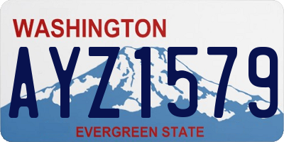 WA license plate AYZ1579