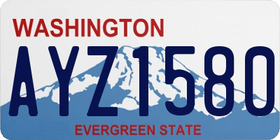 WA license plate AYZ1580