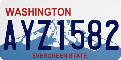 WA license plate AYZ1582