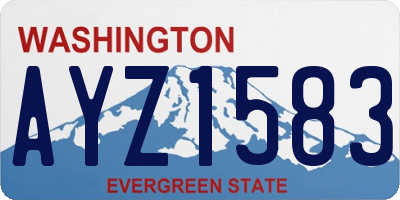 WA license plate AYZ1583