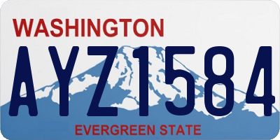 WA license plate AYZ1584