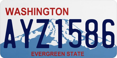 WA license plate AYZ1586