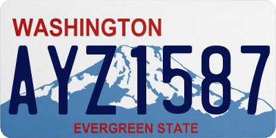 WA license plate AYZ1587