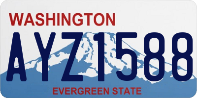 WA license plate AYZ1588