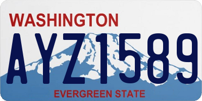 WA license plate AYZ1589