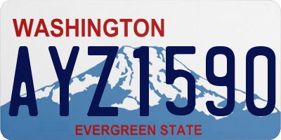 WA license plate AYZ1590