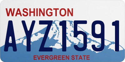 WA license plate AYZ1591