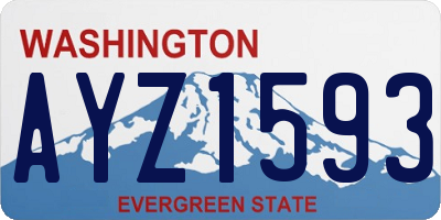 WA license plate AYZ1593