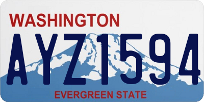 WA license plate AYZ1594