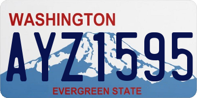 WA license plate AYZ1595