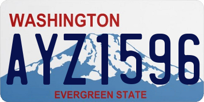 WA license plate AYZ1596