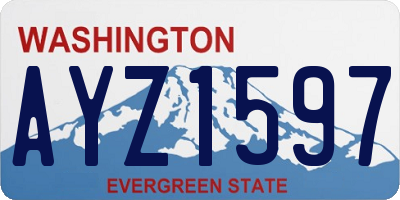 WA license plate AYZ1597