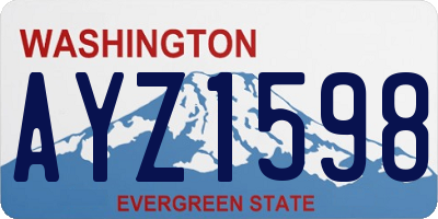 WA license plate AYZ1598