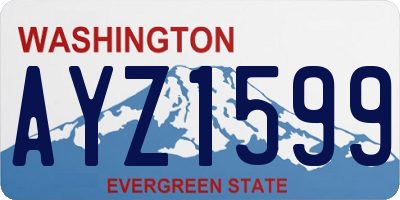 WA license plate AYZ1599