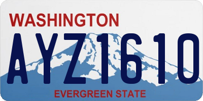 WA license plate AYZ1610