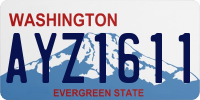 WA license plate AYZ1611