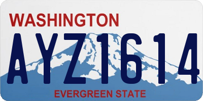 WA license plate AYZ1614