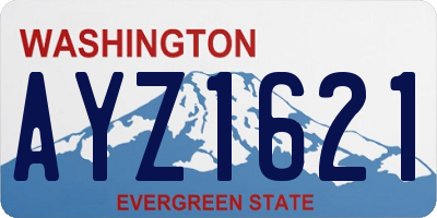 WA license plate AYZ1621