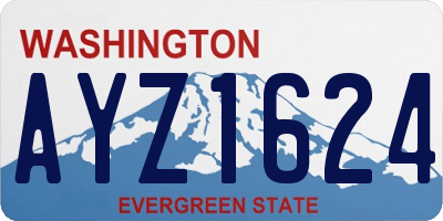 WA license plate AYZ1624