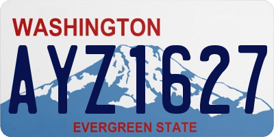 WA license plate AYZ1627