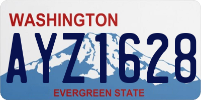 WA license plate AYZ1628