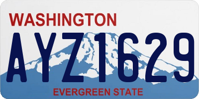 WA license plate AYZ1629