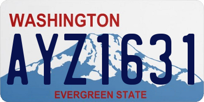 WA license plate AYZ1631