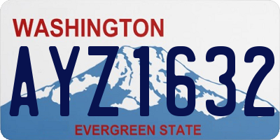 WA license plate AYZ1632