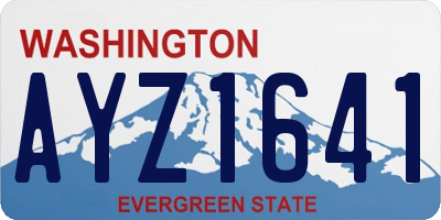 WA license plate AYZ1641