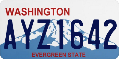 WA license plate AYZ1642