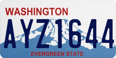 WA license plate AYZ1644