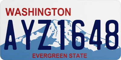 WA license plate AYZ1648