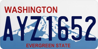 WA license plate AYZ1652