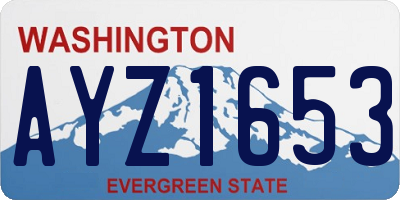 WA license plate AYZ1653