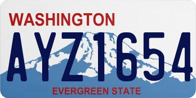 WA license plate AYZ1654