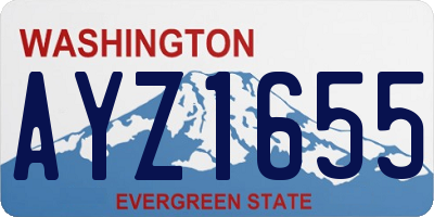 WA license plate AYZ1655