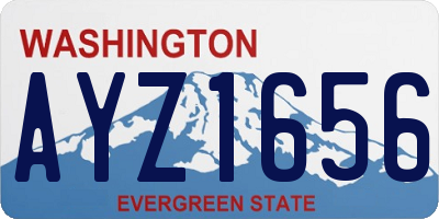 WA license plate AYZ1656