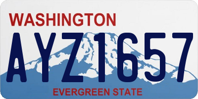 WA license plate AYZ1657