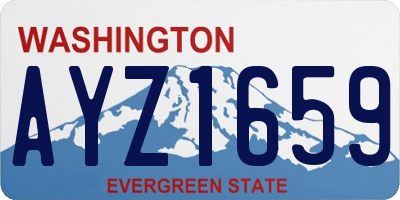 WA license plate AYZ1659