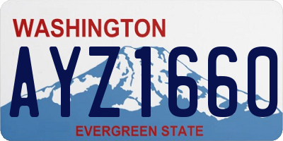 WA license plate AYZ1660